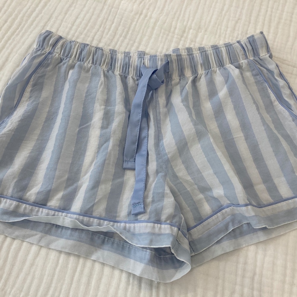 Stars above xs pajama shorts white blue